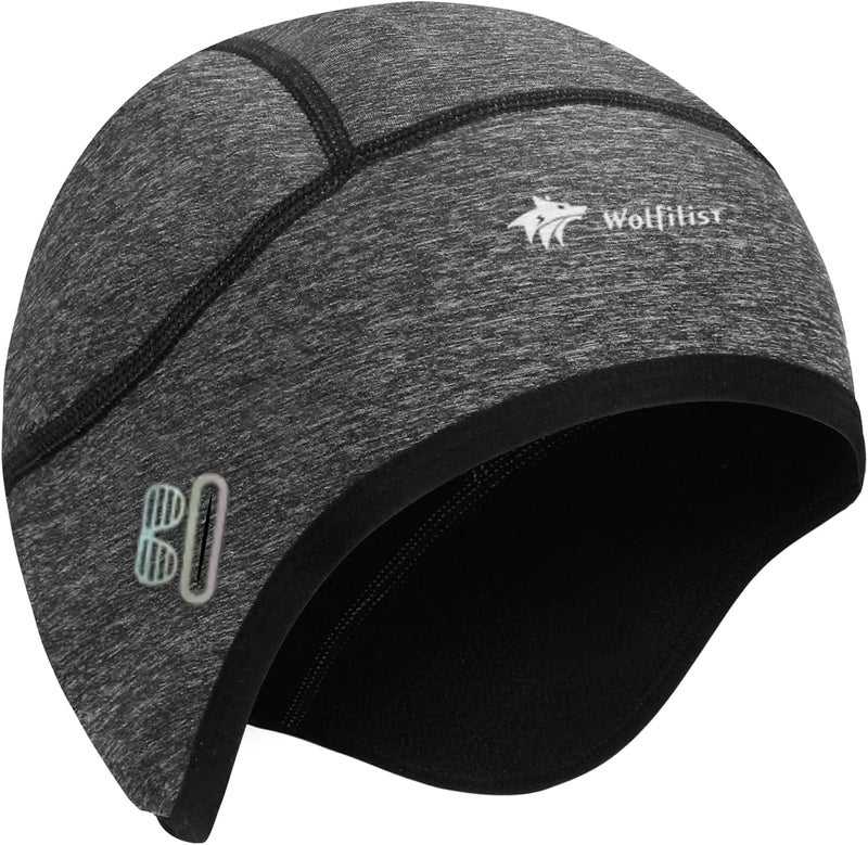 WOLFILIST Skull Cap Helmet Liner for Men Women Hard Hat Liner Winter Cycling Cap Under Helmet Thermal Fleece Beanie - Image 1